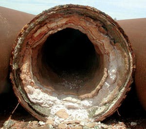 Corrosion 2 Electronic Water Treatment Scaled Pipeline