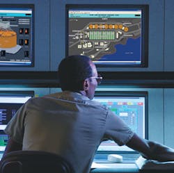 Emerson Water Control Room Blue Man Emerson Water Control Room Blue Man