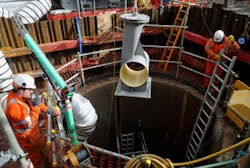 Installing The Energy Dissipating Unit For The Hydro Vortex Drop Shaft At Whiteladies Bristol Installing The Energy Dissipating Unit For The Hydro Vortex Drop Shaft At Whiteladies Bristol