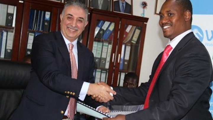 Left To Right Beyhan Nakiboglu Ceo Of Culligan International Eaca And James Sano Ceo Of Wasac Water And Sanitation Corporation 2