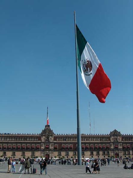 Mexico Square Flag