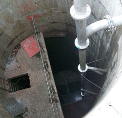 The Hydro Drop Shaft During Installation At Swansea Waterfront