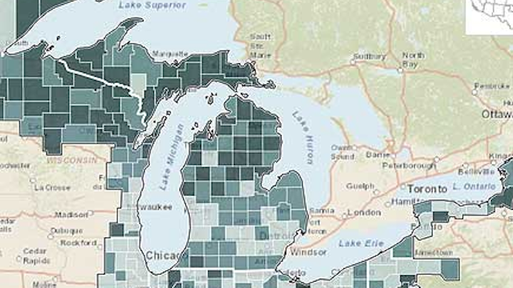 U M And Headwaters Economics Launch Interactive Map To Support Climate Change Adaptation Planning In Great Lakes Region Lead 20130813