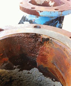 Weftec Singer Valve Image 1 Cavitation Damage Weftec Singer Valve Image 1 Cavitation Damage