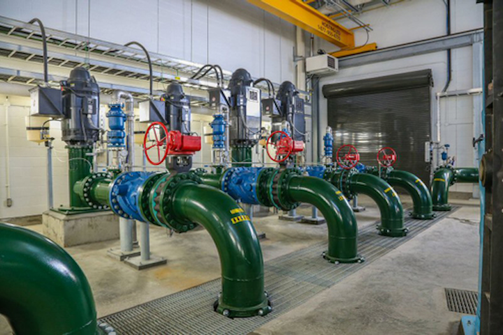 Interior of ATCO water pump station near Fort Saskatchewan