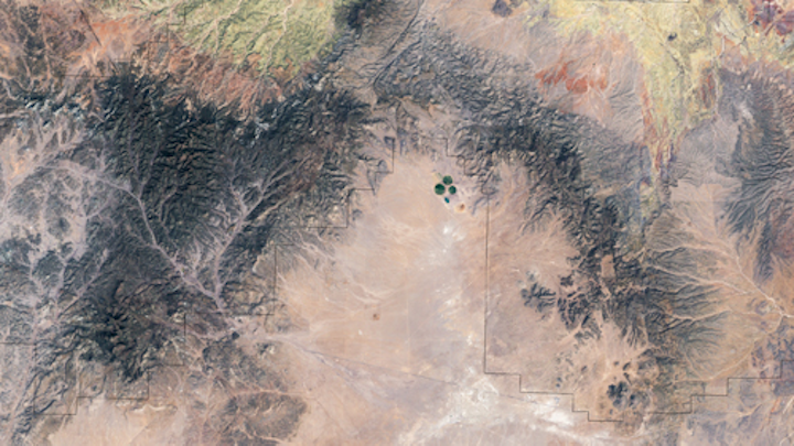 Satellite image of San Augustin Plains, Wikipedia.
