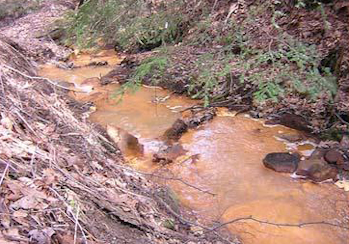 Mining water pollution. Credit: YouTube.