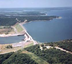 Eufaula Lake and Dam, Oklahoma. Photo: USACE. Eufaula Lake and Dam, Oklahoma. Photo: USACE.