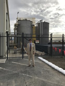 Envirogen's Dr. Todd Webster in front of the newly started up Fluidized Bed Reactor system. (PRNewsFoto/Envirogen Technologies, Inc.) Envirogen's Dr. Todd Webster in front of the newly started up Fluidized Bed Reactor system. (PRNewsFoto/Envirogen Technologies, Inc.)