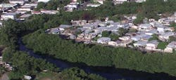 The Caño Martín Peña community. Photo: US EPA. The Caño Martín Peña community. Photo: US EPA.