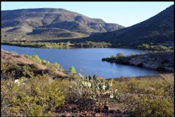 Talkalai Lake on the San Carlos Apache Reservation. Photo: Arizona Department of Water Resources. Talkalai Lake on the San Carlos Apache Reservation. Photo: Arizona Department of Water Resources.