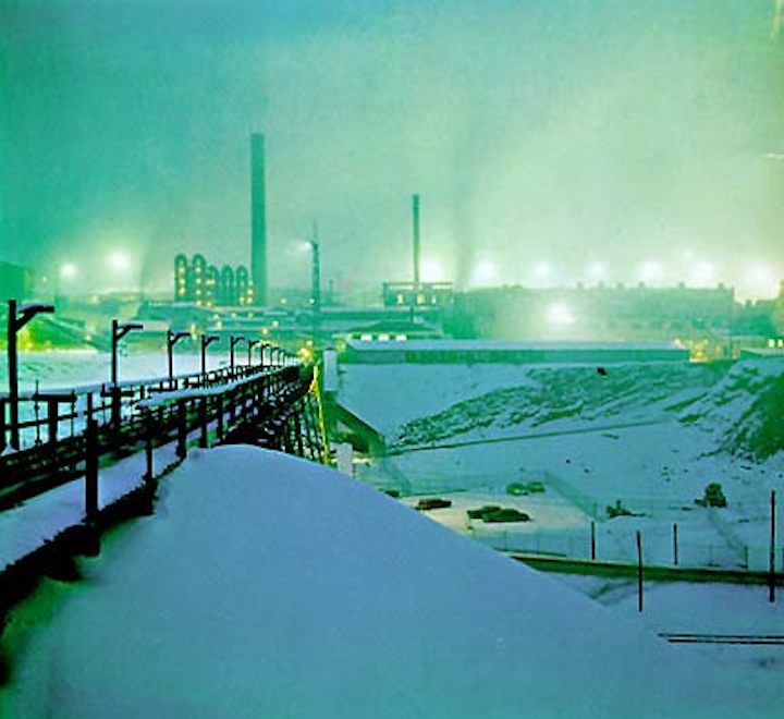 Bunker Hill smelter operating in winter snow. Photo: Wikimedia Commons.
