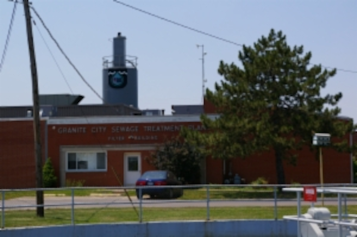 Outside of the Granite City Water Treatment Plant.