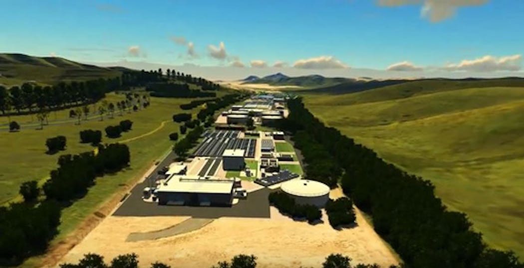 An artist&apos;s rendering of the East county Advanced Water Purification site, courtesy of Padre Dam.