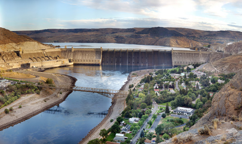 Grand Coulee Power Complex in Grand Coulee, Washington. Photo: Wikimedia Commons.