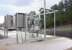 PISTA® hydraulic forced vortex grit chambers. Photo: Smith & Loveless. PISTA® hydraulic forced vortex grit chambers. Photo: Smith & Loveless.