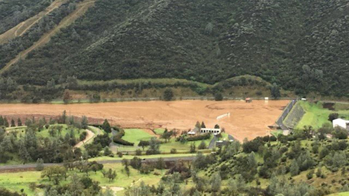 Moccasin Dam and Reservoir.