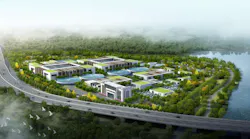 Scheme of the wastewater treatment plant in Chengdong area, Changshu. Photo: SUEZ