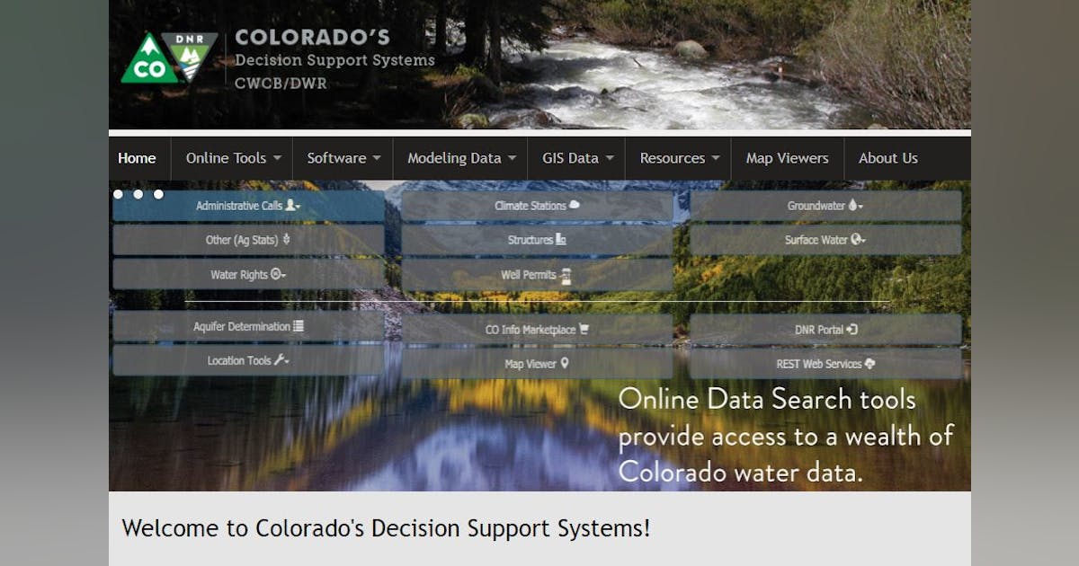 Colorado's water database includes information about state's major ...
