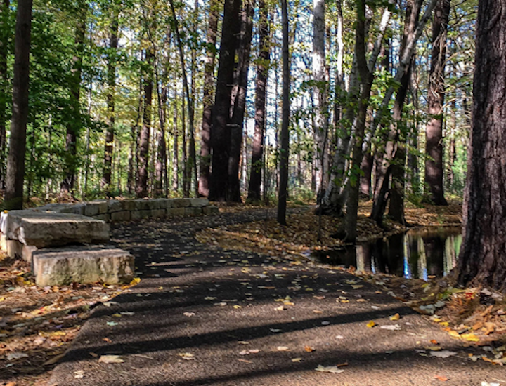 Porous Pave Permeable Pavement makes Whiting Forest of Dow Gardens accessible.