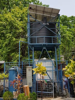 A solar-powered Hydro-dis pilot plant just out of Kolkata.