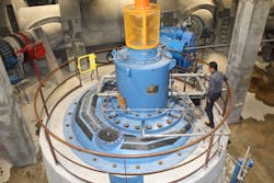 The new KSB pump now installed and fully operational. The new KSB pump now installed and fully operational.