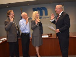 Kelly Jennings and Bill Moorhead join the water district's seven-member board of directors. Kelly Jennings and Bill Moorhead join the water district's seven-member board of directors.