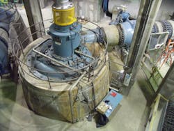 One of the original KSB ME pumps installed when the plant was constructed.