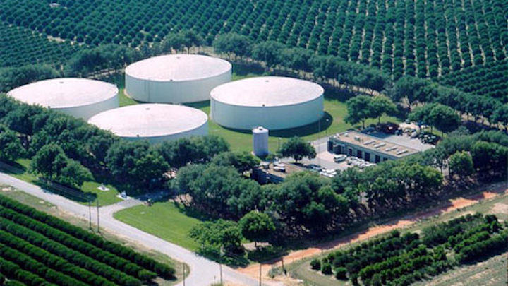 Aerial view of Water Conserv II distribution center.