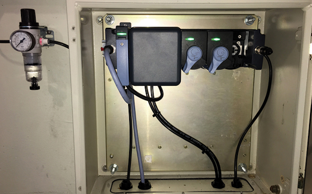 The remote field monitoring system provides real time measurement, communicating data back to the central HMI inside the plant facility.