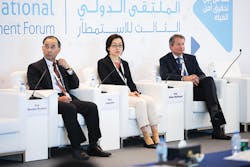 L-R: Professor Masataka Murakami, Professor Linda Zou and Professor Volker Wulfmeyer. L-R: Professor Masataka Murakami, Professor Linda Zou and Professor Volker Wulfmeyer.