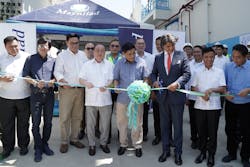 Joining Pangilinan (fifth from left) during the PWTP 2 inauguration were (from left) Laguna Lake Development Authority assistant general manager Generoso Dungo, Rep. Winston Castelo of Quezon City, Rep. Rufino Biazon of Muntinlupa, MMDA Deputy Chief of Staff Michael Salalima, Maynilad President and CEO Ramoncito S. Fernandez, MWSS administrator Reynaldo Velasco, MPIC President and Maynilad board director Jose Ma. K. Lim, DENR Undersecretary Jonas Leones (partly hidden), Spanish Ambassador to the Philippines Jorge Moragas Sánchez, National Security Council Deputy Director General Vicente M. Agdamag, Muntinlupa Mayor Jaime Fresnedi, and Rep. Bayani Fernando of Marikina City. Joining Pangilinan (fifth from left) during the PWTP 2 inauguration were (from left) Laguna Lake Development Authority assistant general manager Generoso Dungo, Rep. Winston Castelo of Quezon City, Rep. Rufino Biazon of Muntinlupa, MMDA Deputy Chief of Staff Michael Salalima, Maynilad President and CEO Ramoncito S. Fernandez, MWSS administrator Reynaldo Velasco, MPIC President and Maynilad board director Jose Ma. K. Lim, DENR Undersecretary Jonas Leones (partly hidden), Spanish Ambassador to the Philippines Jorge Moragas Sánchez, National Security Council Deputy Director General Vicente M. Agdamag, Muntinlupa Mayor Jaime Fresnedi, and Rep. Bayani Fernando of Marikina City.