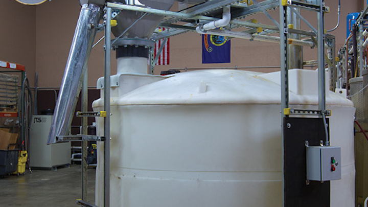 The Centri-Sifter™ centrifugal sifter separates about 7,500 lbs per week of fine grain particles from 8 Feathers’ stillage.