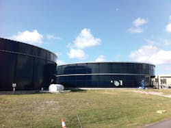 At six million gallons, Manatee County has the distinction of having the most Aquastore storage in the entire state of Florida, including three sludge storage tanks. At six million gallons, Manatee County has the distinction of having the most Aquastore storage in the entire state of Florida, including three sludge storage tanks.