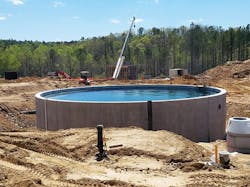 April 13, 2017, at an early stage in leak testing. April 13, 2017, at an early stage in leak testing.