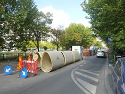A low-impact trenchless installation: The relining process hardly affected the traffic flow around the construction sites. A low-impact trenchless installation: The relining process hardly affected the traffic flow around the construction sites.