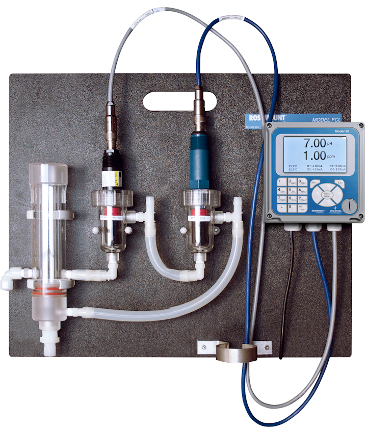 The Rosemount™ FCL Free Chlorine Measuring System from Emerson is a complete system that measures free chlorine in fresh water.