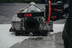 The ICS® power cutter with PowerGrit® pipe cutting chain is the world’s largest water company’s tool of choice when cutting pipe in the trench. The ICS® power cutter with PowerGrit® pipe cutting chain is the world’s largest water company’s tool of choice when cutting pipe in the trench.
