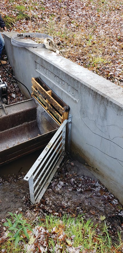 The 790 duckbill was a cost-effective way of reducing flooding in a small residential area.
