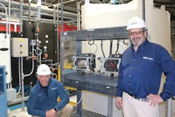 The Pro-Series-M® MD-3 Dual Diaphragm Metering Pump can be used successfully in high-pressure applications. The Pro-Series-M® MD-3 Dual Diaphragm Metering Pump can be used successfully in high-pressure applications.