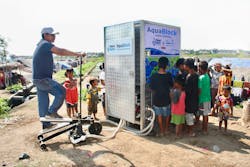 Xylem And Planet Water Partnership Aqua Block At Lombok Earthquake Camp