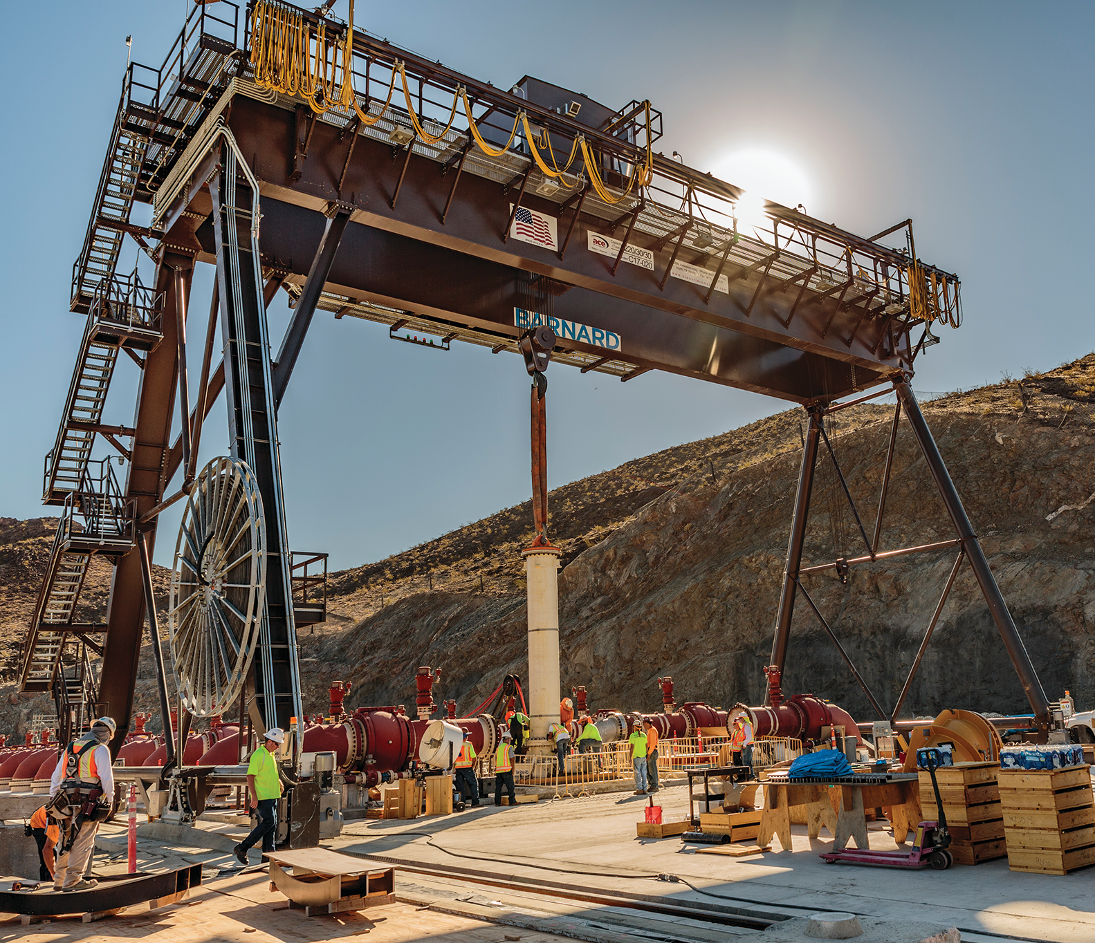 The Low Lake Level Pumping Station at Lake Mead will help guarantee water supply to Las Vegas. Photos by Daniel Shumny.
