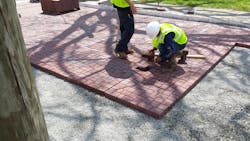 Impermeable liners were installed vertically on the edge of the roadways to prevent lateral seepage onto private property and intermittently across the roadways to create underground check dams on steeper streets. Impermeable liners were installed vertically on the edge of the roadways to prevent lateral seepage onto private property and intermittently across the roadways to create underground check dams on steeper streets.