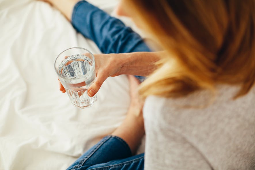 Woman Holding Glass Of Water 1458672