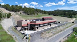 Aerial view of the Basin Creek Water Treatment Plant in Butte Silver Bow, Mont.