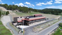 Aerial view of the Basin Creek Water Treatment Plant in Butte Silver Bow, Mont.