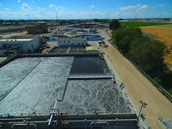 Aerial view of Nampa WWTP. Credit: Brown and Caldwell Aerial view of Nampa WWTP. Credit: Brown and Caldwell
