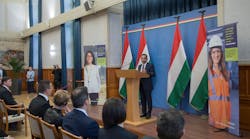 SUEZ WTS CEO Yuvbir Singh speaks at the announcement of a new plant in Oroszlány, Hungary. SUEZ WTS CEO Yuvbir Singh speaks at the announcement of a new plant in Oroszlány, Hungary.