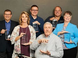 The 2019 Sensus Reach Award recipients include customers from Alliant Energy and Park City, distributors from Aqua-Metric and Ferguson Waterworks and Sensus employees.
