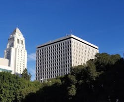 After 18 months of operation at LA City Hall East, a treatment system installed by Dynamic Water Technologies showed more than a 90 percent savings in chemical costs, and a water-use reduction from 5.95 million gallons a year to 4.78 million, a savings of 1.17 million gallons — or 20 percent less water. After 18 months of operation at LA City Hall East, a treatment system installed by Dynamic Water Technologies showed more than a 90 percent savings in chemical costs, and a water-use reduction from 5.95 million gallons a year to 4.78 million, a savings of 1.17 million gallons — or 20 percent less water.